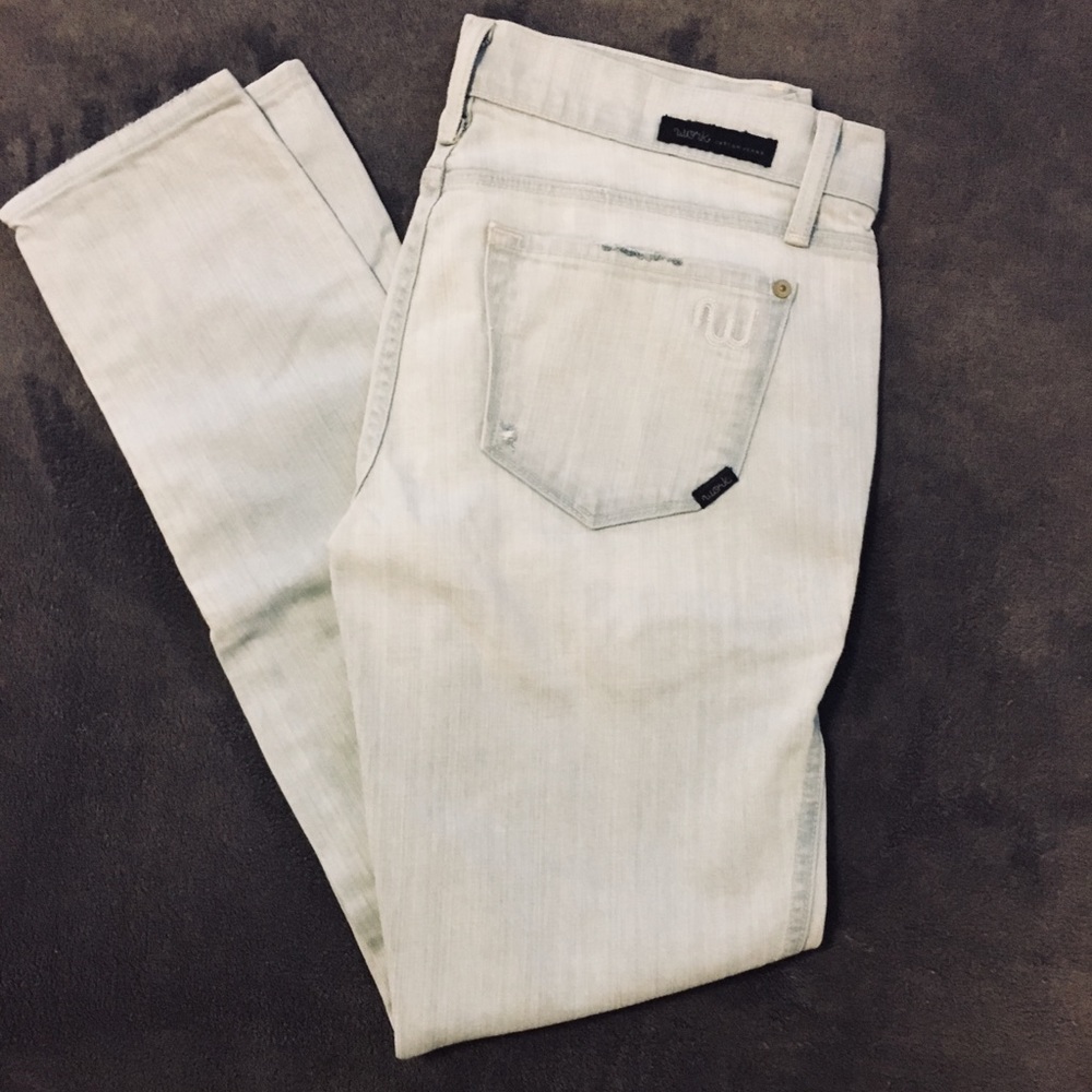 Work custom Jeans. Light colored denim.